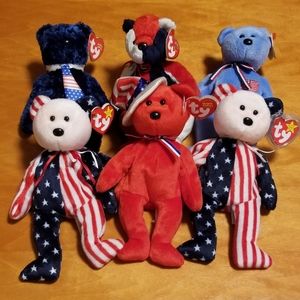 Lot of 6 Beanie Babies